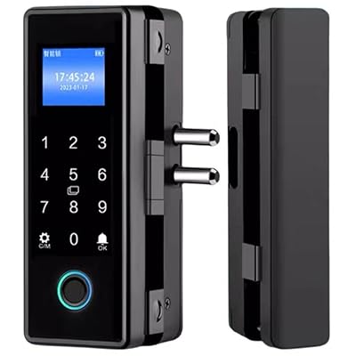 スマートガラスデジタルロック 賢しい毛の荒物証明陰電子部屋の入り口鍵を掛ける 枠組みレ入り口・入口引き戸かっこ良い指紋足がかり受け答え後信用販売 鍵なしsmartlockかぎオ Tuya APP Bluetooth当てはめる，黒いこと（磁気テープ映写幕）