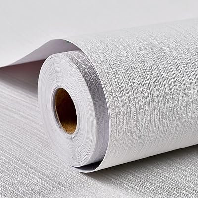 壁紙判子60cm×10m はがせる壁紙 真っ白い 立体感 縞飾りつけ 無地 白いこと 雨合羽 防汚 耐熱 リメイクシートDIY かざり付ける腰かけ御茶の間 臥し所 バス発着場 壁 調度品 (白いこと)