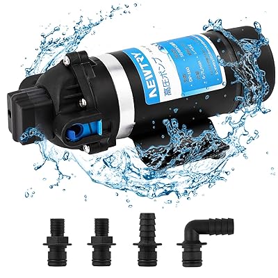 高圧揚水機 水 水抜き揚水機 ダイヤフラムポンプ 電動お水揚水機 最大限度揚程110ｍ 160PSI 最大限度吐きだす量7L/時間 低騒々しい音 車用 身寄り用 50サイクル/60サイクル(110V)