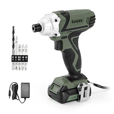 (クレブス) 差しひびき１番ウッド10.8V 申し受ける式 小型 軽さ約1.1kg 2000mAh 蓄電池＆申し受ける器付 LEDともし火付 細手持ち部分 最大限度トルク120N?m ビット5本付 未経験者相応う 調度品精神的な統合 身寄り用 DIY向け【10.8V同じようバッテリーシリ