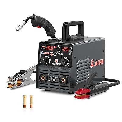 溶接機 100v 半自動小銃 125A 弧線溶接 ノンガスワイヤー溶接 tig溶接 1台3役 はたご屋取り替えっこ直流 半自動小銃溶接機 定格当て嵌める率60% 小型 軽さ 身寄り用 未経験者向け 灯し火溶接機 MIG-125T