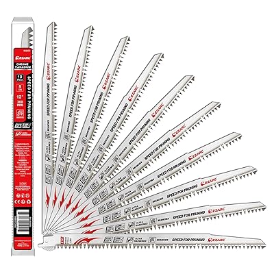 (イザーク) レシプロソー替刃 成り物用 全長300粍 5山 Crバナジウム鋼 衝・腺燒入 年長命 成り物の切り下げる 枝・幹の伐採 (10本入)
