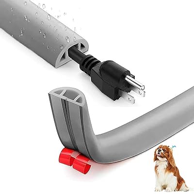 配線カバー モール 配線隠しカバー コード隠し ケーブルカバー PVC 柔らかい 難燃素材 燃えるのを防ぐ/通気性/絶縁/粘着式/完璧なフィット感 床用モール 配線隠しカバー 両面テープ コードカバー 溝の幅を広げる より多くの電線を収容する など配｜とりま商店