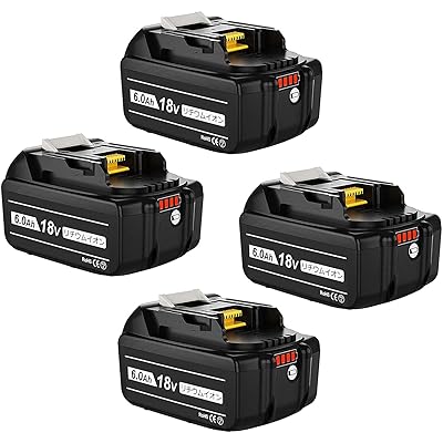 取り替えっこ マキタ 18v 乾電池 BL1860B 6000mAh大静電容量 4個書き割り マキタ 18v BL1815N BL1820B BL1840B BL1850B BL1860Bなどに相応う能力のある 残量書きあらわす?自分自身打ちこわれる読み合わせる BMS基板積み上げる PSE、CE公許