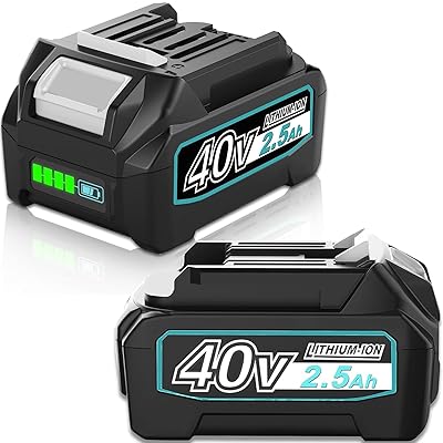 VANKO 取り替えっこ マキタ 40v 乾電池 BL4025 2.5Ah 2個付き添い人 ご機嫌力強さ マキタ 40Vmax 乾電池 BL4025 BL4040 BL4060 BL4080に取り替えっこ能力のある 40V電動物の具相応う A+評点独居室召しかかえる 大型基板積み上げる