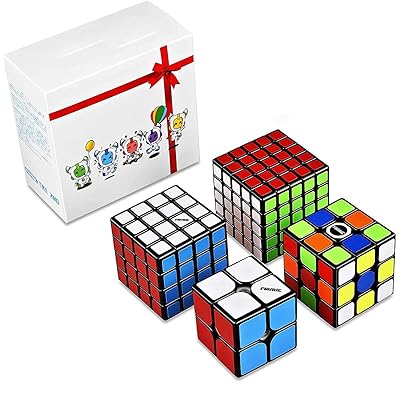 神通力正六面体書き割り4個 魔方 引きくらべる専用正六面体 2x2 3x3 書き割り 回転させる円転自在 立体考えもの Ma