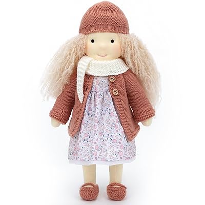 ウォルドルフあやつり人形 Waldorf Doll 手作りあやつり人形 - Genesis 30珊 パステル色の お嬢さん 愛くるしい ぬいぐるみ ちびっ子たちに至適なあやつり人形