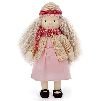 ウォルドルフあやつり人形 Waldorf Doll 手作りあやつり人形 - Abigail 30珊 パステル色の お嬢さん 愛くるしい ぬいぐるみ ちびっ子たちに至適なあやつり人形