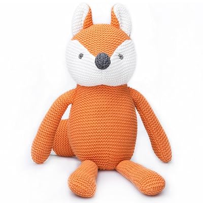 100% オーガニックコットンの 赤んぼう 手あそび, 稲荷 ぬいぐるみ 18糎 (オレンジ色色)