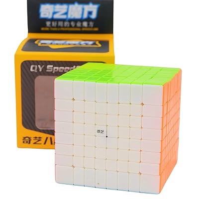 QY 8x8 ステッカーレスパズルマジックキューブQY 8x8x8 神通力正六面体 70MM 謎合わせ正六面体