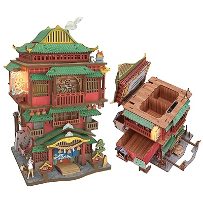 立体謎合わせ DIY 細密画 お人形さん棲み家 和風 3D 謎合わせ 納めるボックス席 木製 モデリング 手作