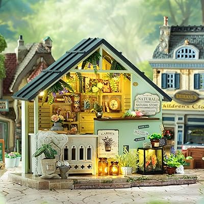 お人形さん住み家 細密画 一揃いの道具 木製 立体考えもの DIY 手作り 成年者向け（ボタニカル細工所）