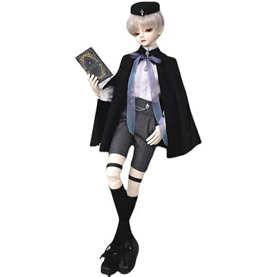 1/4 1/6 1/3 BJD  球状体蝶つがいあやつり人形 お召しもの お人形さん お召しもの あやつり人形お手伝いさん服 球状体蝶つがいあやつり人形着せ替え 成人男性服、学校背広、私立探偵背広 (尖端、素体は含まりません)黒いこと (1/6)