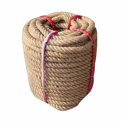 麻縄 麻ロープ 麻ひも 直径2mm-30mm 長さ5M/10M/20M/50M/100M あさひも ジュートロープ 太い キャットタワーの補修 麻縄天然サイザル麻 麻紐 園芸 梱包 手作り 猫爪とぎ修理などに (18mm/20M)｜とりま商店 8,003円