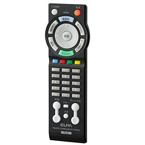 【中古】Asahi Denki かんたんテレビリモコン A-LINE ブラック RC-TV002AL(BK)｜とりま商店