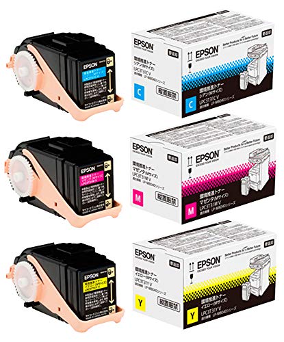 【中古】EPSON 環境推進トナーLPC3T31CV/MV/YV カラー3色セット 純正品