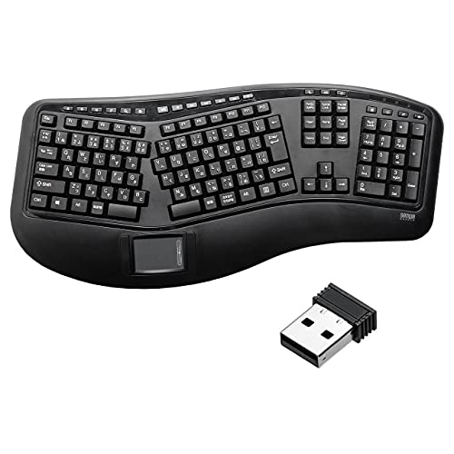 【中古】サンワダイレクト エルゴノミクス 鍵盤 無線電話 タッチパッド付き添い人 メンブレン 盛りだくさん鍵盤 万物の霊長科学技術 400-SKB063