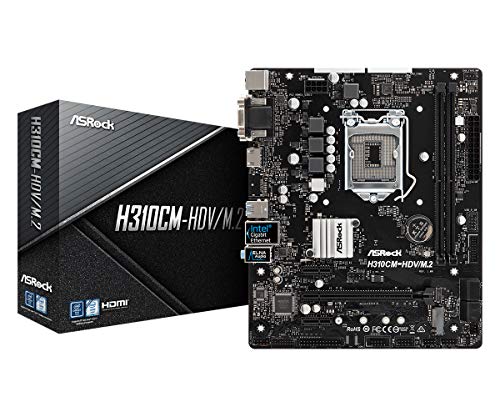 【中古】ASRock Intel H310手当て積み上げる Micro ATX お母さんゲーム盤 H310コマーシャル-HDV/M.2