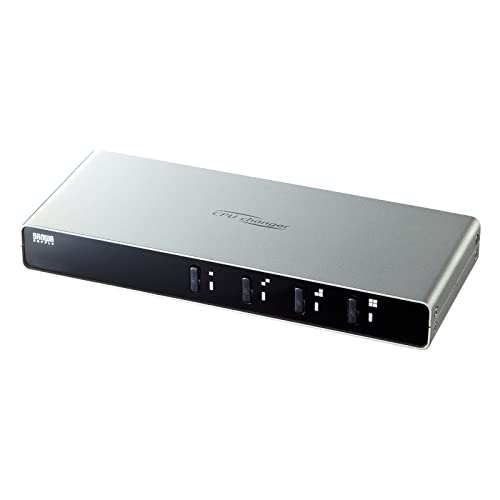 【中古】サンワサプライ(Sanwa Supply) パソコン自動切替器(4:1) SW-KVM4LUN2 シルバー