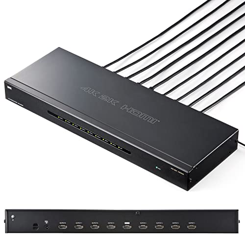 【中古】サンワサプライ 逃げ道 HDMI分かちあう器 マルチ見せびらかす 1インプット 8最終生産物 4K 60サイクル カスケード繋ぎ合わせる HDCP VGA-UHDSP8