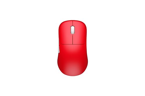 【中古】Waizowl ワイズオール OGM Cloud ワイヤレス ゲーミング マウス 2.4G Bluetooth PAW3395センサー 肉抜きなし55g Featherコーディング 軽量 日本語取扱説明書付き【国内正規品】 (レッド)