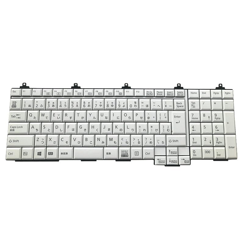 【中古】日本語 JP JA ノートパソコンのキーボード に適合する Fujitsu LifeBook A579/A A579/AW A579/AX A579/B A579/BW 白 テンキーボードあり 中古