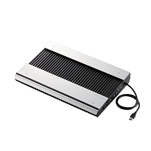 【中古】エレコム ノートパソコン冷却台 PS3 PS4 横置き アルミボディ 高耐久 USB3.0ハブ4ポート搭載 大型ファン×2 ブーストモード切替 17インチまで対応 SX-CL24LBK-W
