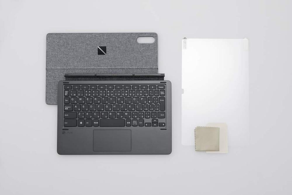 【中古】NEC PC-AC-AD020C PC-T1195BAS用スタンドカバー付きキーボード&画面保護フィルム