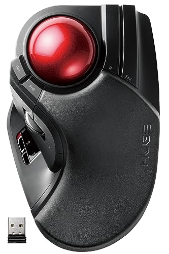 【中古】エレコム トラックボール二十日鼠 無線電話 大玉 8名取り草 チルト役立つこと 黒いこと M-HT1DRBK