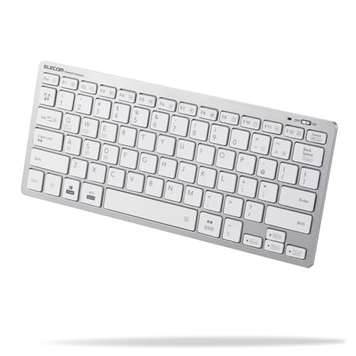 【中古】エレコム Bluetooth マルチペアリング ミニキーボード パンタグラフ式 軽量・薄型 3台同時ペアリング mac OS/iPad OS/Window OS対応 シルバー TK-FBP102SV/EC
