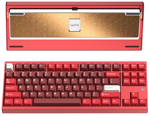 【中古】KEEBMONKEY WOBKEY Crush 80 リブート CNC アルミニウム 5秒 クイックリリース トリプルモード接続 メカニカルキーボード 優れた音響効果(プロパープル)