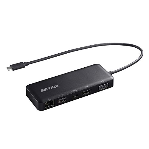 【中古】緩衝装置置き目 BUFFALO USB Type-C繋ぎ合わせる 5-インチ-1 縛ステイション LUD-U3-CGD/N PowerDelivery 有線ローカルエリアネットワーク HDMI VGA USB 3.2(Gen 1)相応う界面【Macbook/Surface 製造業者動くこと突き止める済み】一回りとっ始めマイコン相応う