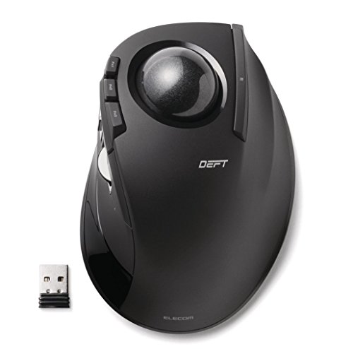 【中古】エレコム USB 二十日鼠 有線 トラックボール 人さし指用 8名取り草 黒いこと M-DT2URBK