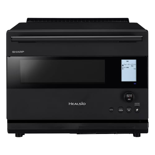【中古】小ざかしい お水オーヴン ヘルシオ 第一義的青写真 AX-N1B-B 30L 黒いこと 1段膳立て コンベクション 高性能 検知器 まかせて膳立て スマホ提携