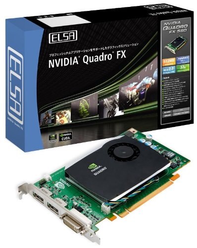 【中古】ELSA ワークステーション向けグラフィクスゲーム盤 NVIDIA QuadroFX580 EQFX580-512ER