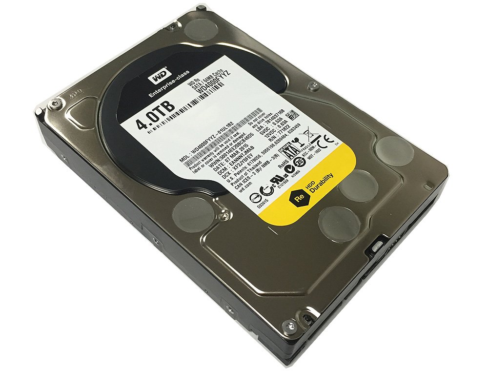 【中古】Western Digital WD4000FYYZ ENTERPRISE 4結核症 7200RPM 64MB 現ナマ SATA 6.0Gb/s 3.5 内蔵捉え所のない運転