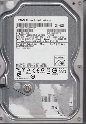 【中古】HCS5C1050CLA382 PN 0F11010 MLC JPC39G Hitachi 500GB SATA 3.5 捉え所の無い運転