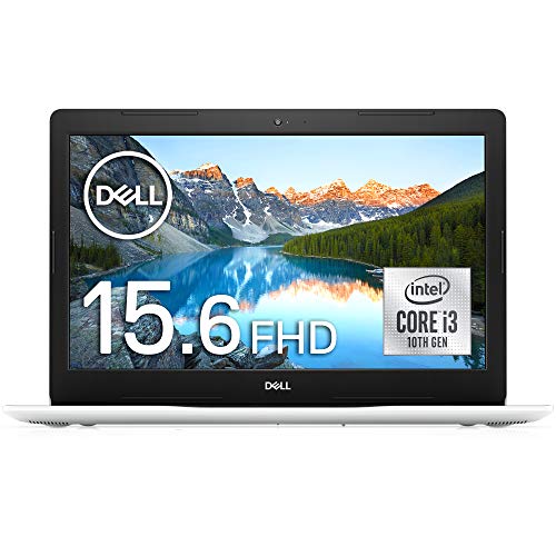 【中古】Dell ノートパソコン Inspiron 15 3593 ホワイト 21Q11W/Win10/15.6FHD/Core i3-1005G1/4GB/256GB/Webカメラ/無線LAN
