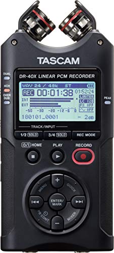 【中古】TASCAM(タスカム) DR-40X USBオーディオ界面積み上げる 4ch 直線的PCMリコーダー ハンデリコーダー USBマイクロホン Youtube ASMR 24/96ハイレゾ