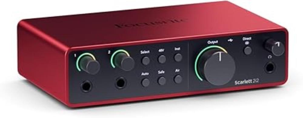【中古】Focusrite Scarlett 2i2 第4世代 USBオーディオインターフェース 録音、作詞ライティング、ストリーミング、ポッドキャスティング用 ― ハイファイ、スタジオ品質の録音、録音に必要なすべてのソフトウェア。