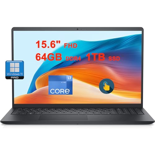 【中古】Dell Inspiron 15 3520 商行為万覚え帳マイコン | 15.6in FHD アンチグレア マルチ肌ざわり | Intel 10-Core i7-1255U | 64GB DDR4 1結核症 SSD | FHD写真機 Win11Pro 黒いこと