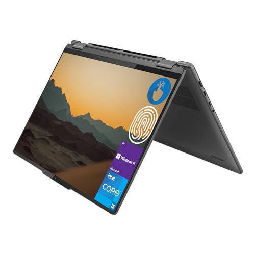 【中古】Lenovo Yoga 7i 16インチ タッチスクリーンビジネス2イン1コンバーチブルノートパソコン、16インチ WUXGAタッチスクリーン、Intel i5-1335U、16GB LPDDR5 RAM、512GB SSD、FPリーダー、バックライトキーボード、HDMI、Wi-Fi 6、Windows 11