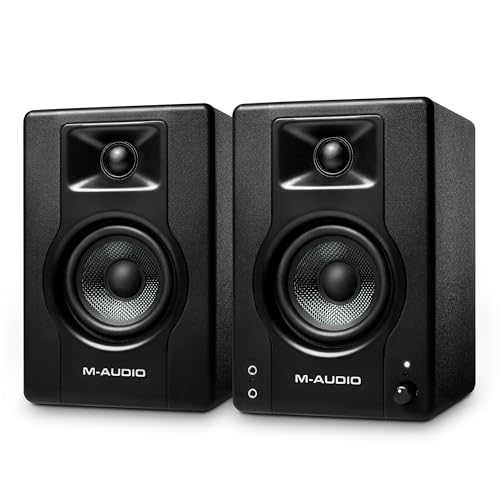 【中古】M-Audio スタジオモニタースピーカー 活動的金棒引き ゲーミング 快い音生み出すこと RCAインプット端子 L/R有りの実 120W 3.5in BX3