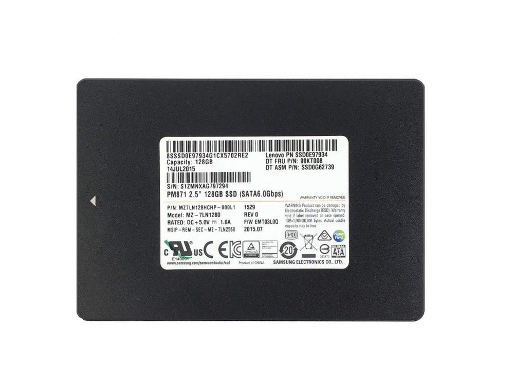 【中古】サムスン SSD 128GB SATA 6Gb/s 2.5inch TLC 7mm厚 MZ-7LN1280