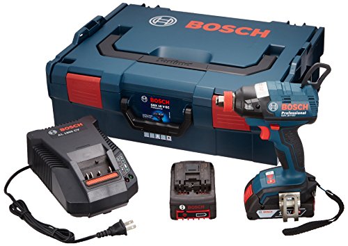 【中古】Bosch Professional(ボッシュ) 18V コードレスインパクトドライバー 鍵兼用 (4.0Ah乾電池1個・2.0Ah乾電池1個・申し受ける器・キャリングケース付) GDX18V-EC