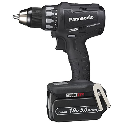 【中古】パナソニック(Panasonic) 申し受けるせん孔機１番ウッド EZ74A2 デュアル ( 14.4V/18V相応う) 回転させる数備え付ける役立つこと サイディングφ80粍(18V時) IP56 18V大電気容量5.0Ah蓄電池容器に並べる×2個・申し受ける器・容れもの付 黒いこと EZ74A2LJ2G-B
