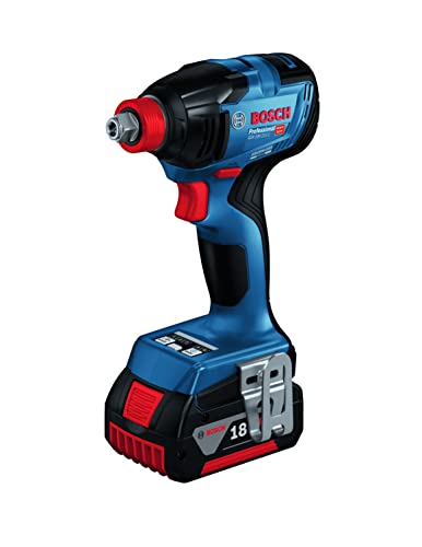 【中古】Bosch Professional(ボッシュ)18V コードレスインパクトドライバー (5.0Ah乾電池x2個･申し受ける器･ベルトフック・キャリングケース付) GDX18V-210C