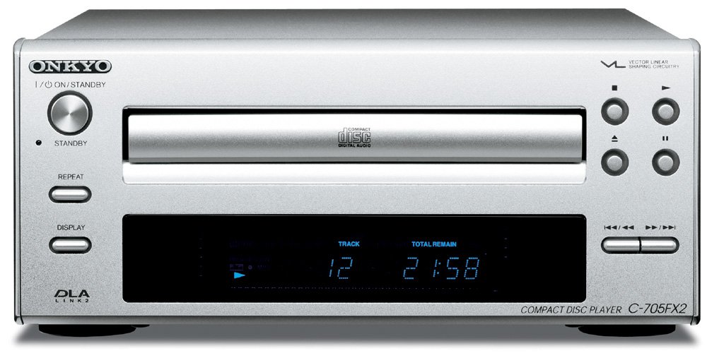 【中古】ONKYO INTEC205 CD電気蓄音機 C-705FX2(S) しろがね色