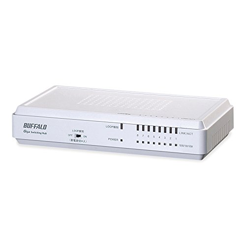 【中古】BUFFALO Giga対応 プラスチック筺体 電源内蔵 8ポート ホワイト スイッチングハブ LSW4-GT-8NP/WH 12,874円