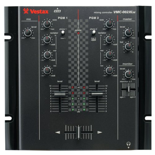 【中古】Vestax DJミキサー VMC-002XLu TUB オーディオインターフェイス内蔵 3バンドアイソレーター/XLR出力端子搭載|とりま商店